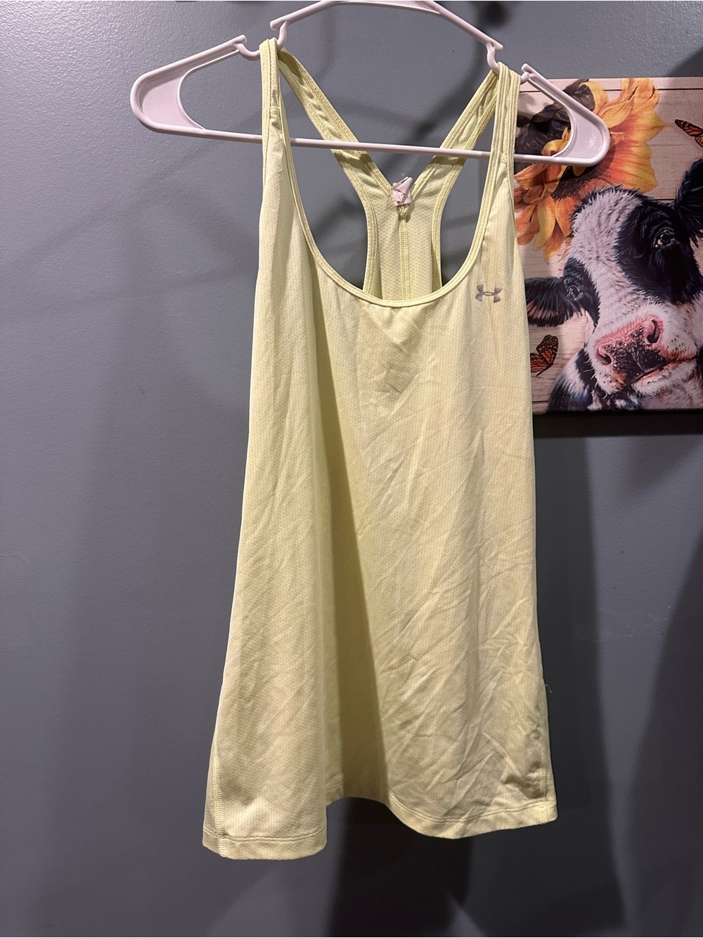 LG Women's Light Yellow Racerback Tank Top
